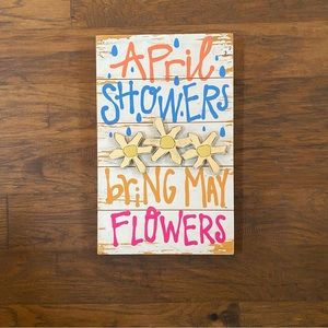 🌸 Spring 19” Wooden Wall Decor
